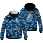 customized drake bulldogs shark art blue windbreaker jacket best selling