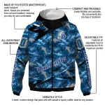 customized drake bulldogs shark art blue windbreaker jacket best selling