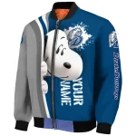 customized drake bulldogs snoopy head blue bomber jacket best selling