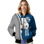 customized drake bulldogs snoopy head blue bomber jacket best selling