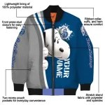 customized drake bulldogs snoopy head blue bomber jacket best selling