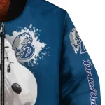 customized drake bulldogs snoopy head blue bomber jacket best selling
