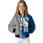 customized drake bulldogs snoopy head blue bomber jacket best selling