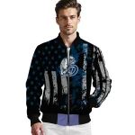 customized drake bulldogs star stripes blue black bomber jacket best selling