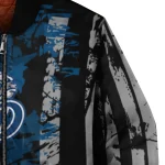 customized drake bulldogs star stripes blue black bomber jacket best selling