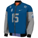 customized drake bulldogs team patch blue bomber jacket best selling