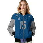 customized drake bulldogs team patch blue bomber jacket best selling