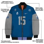 customized drake bulldogs team patch blue bomber jacket best selling