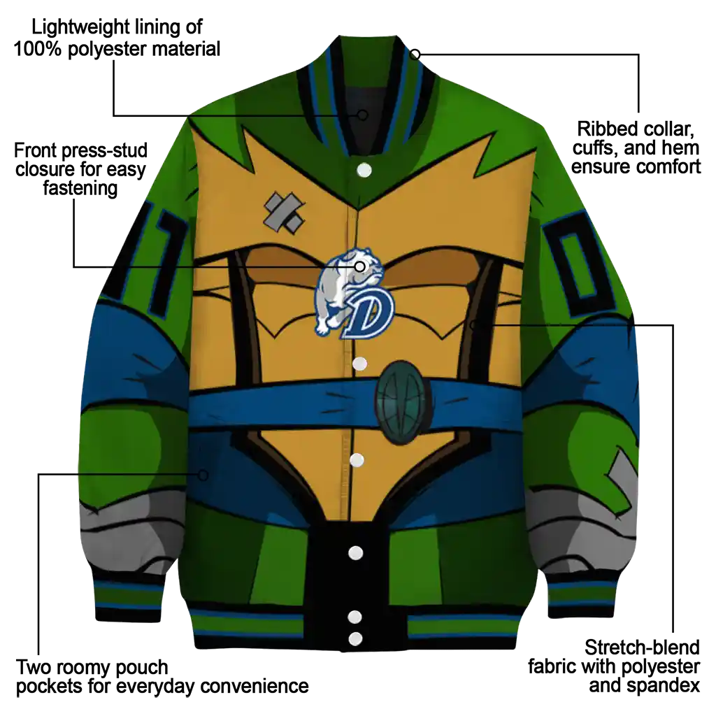 customized drake bulldogs turtle armor varsity jacket new arrival customized drake bulldogs turtle armor varsity jacket new arrival