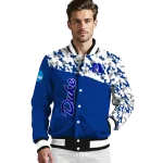 customized duke blue devils camouflage splash blue varsity jacket best selling