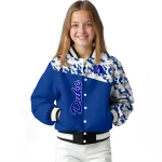 customized duke blue devils camouflage splash blue varsity jacket best selling