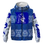 customized duke blue devils cat eyes blue windbreaker jacket best selling