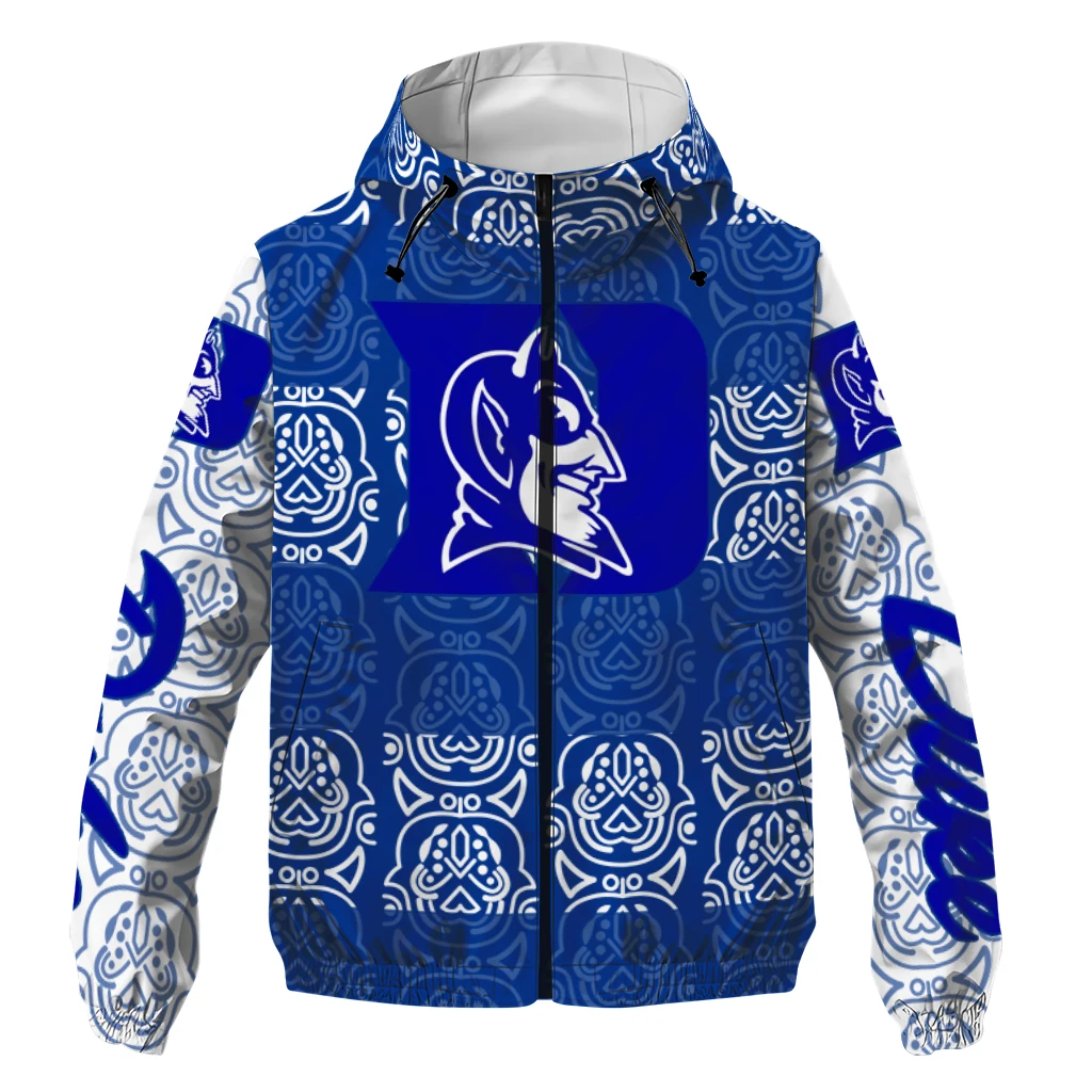 customized duke blue devils cat eyes blue windbreaker jacket best selling customized duke blue devils cat eyes blue windbreaker jacket best selling