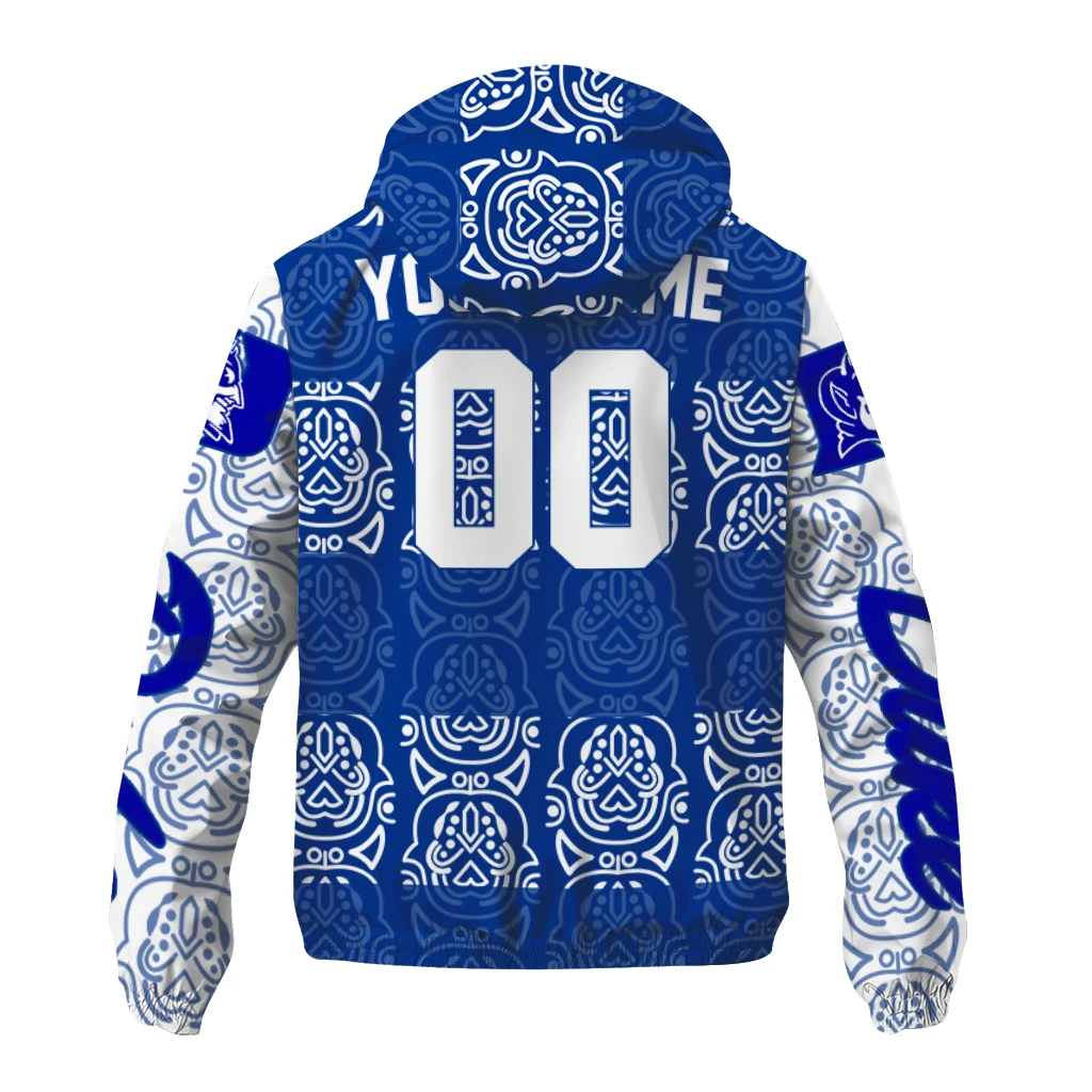 customized duke blue devils cat eyes blue windbreaker jacket fashion forward customized duke blue devils cat eyes blue windbreaker jacket fashion forward