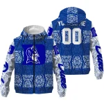 customized duke blue devils cat eyes blue windbreaker jacket best selling
