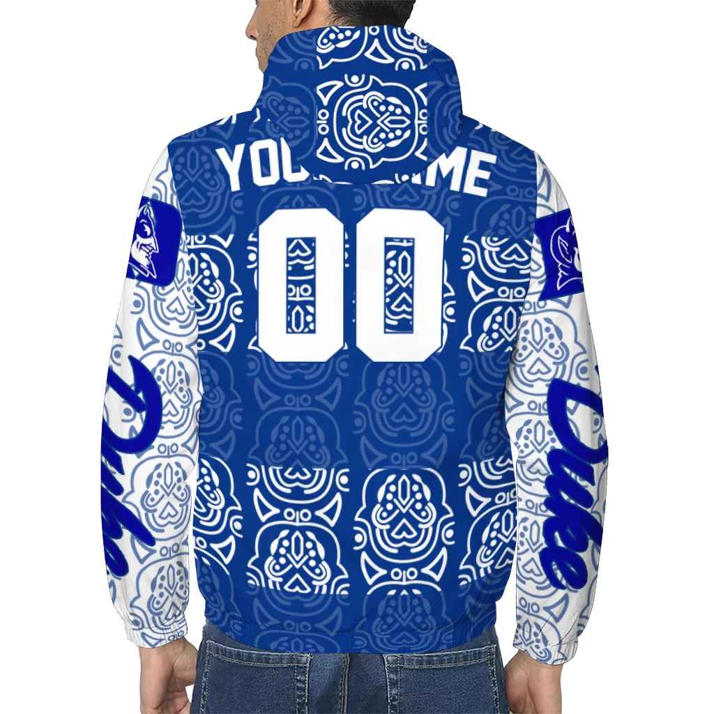 customized duke blue devils cat eyes blue windbreaker jacket trendy customized duke blue devils cat eyes blue windbreaker jacket trendy