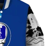 customized duke blue devils circle skull blue black varsity jacket best selling