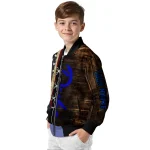 customized duke blue devils flag wood brown bomber jacket best selling