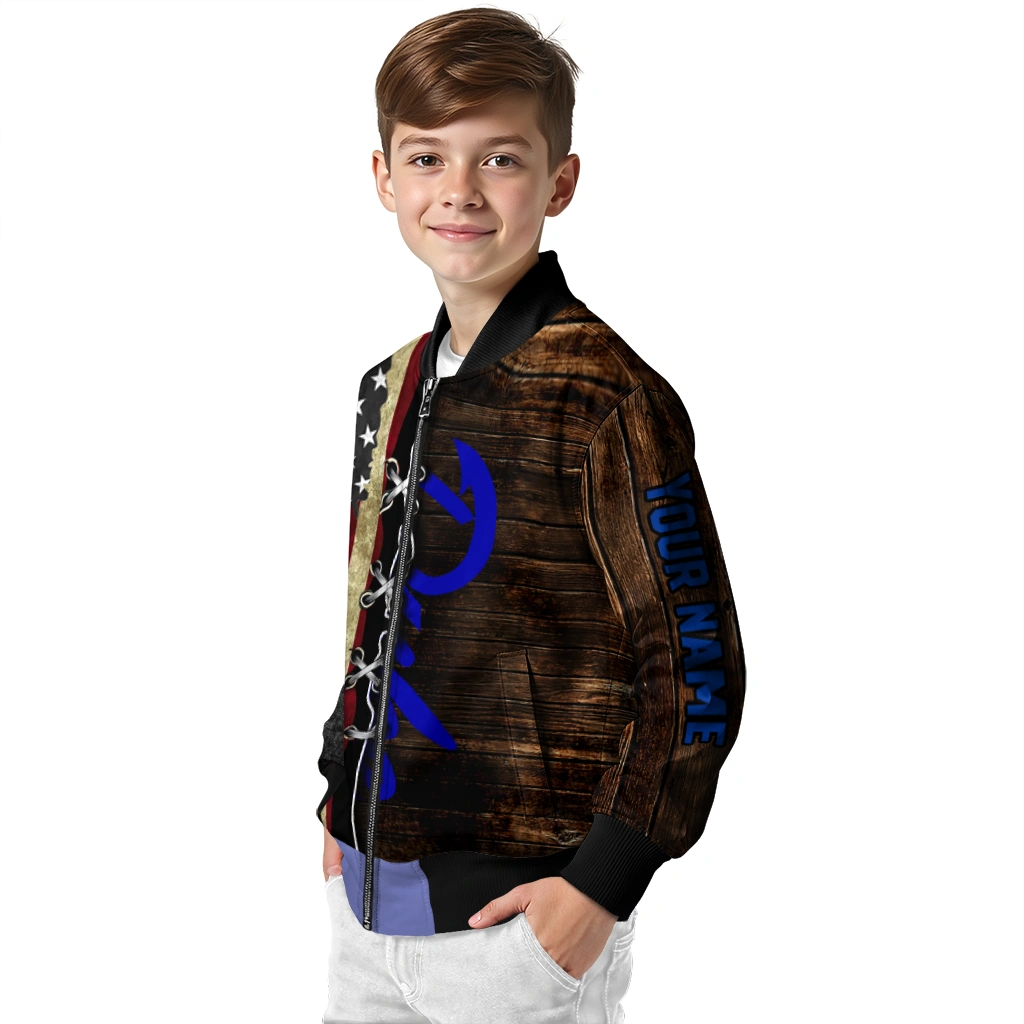 customized duke blue devils flag wood brown bomber jacket trendy customized duke blue devils flag wood brown bomber jacket trendy