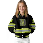 customized duke blue devils heartbeat accent black green varsity jacket best selling