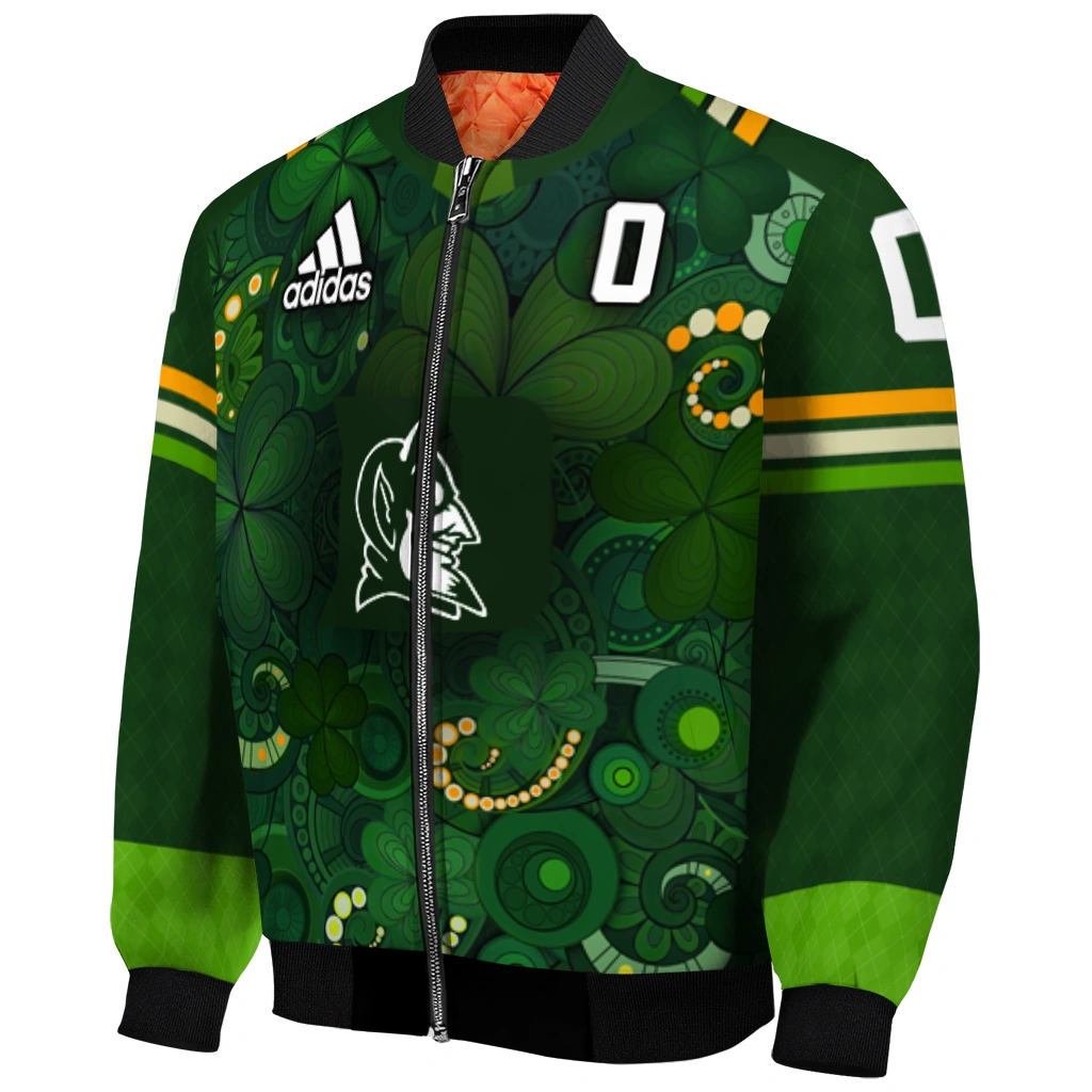 customized duke blue devils shamrock vortex green bomber jacket fashion forward customized duke blue devils shamrock vortex green bomber jacket fashion forward