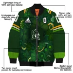 customized duke blue devils shamrock vortex green bomber jacket best selling