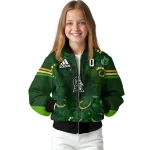 customized duke blue devils shamrock vortex green bomber jacket best selling