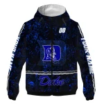 customized duke blue devils shards cluster blue windbreaker jacket best selling