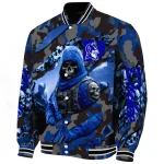 customized duke blue devils skull horde blue varsity jacket best selling