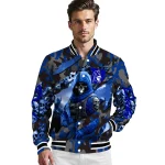 customized duke blue devils skull horde blue varsity jacket best selling