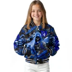 customized duke blue devils skull horde blue varsity jacket best selling