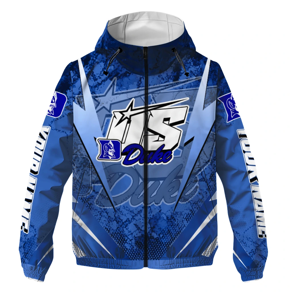 customized duke blue devils us rock star blue windbreaker jacket best selling customized duke blue devils us rock star blue windbreaker jacket best selling