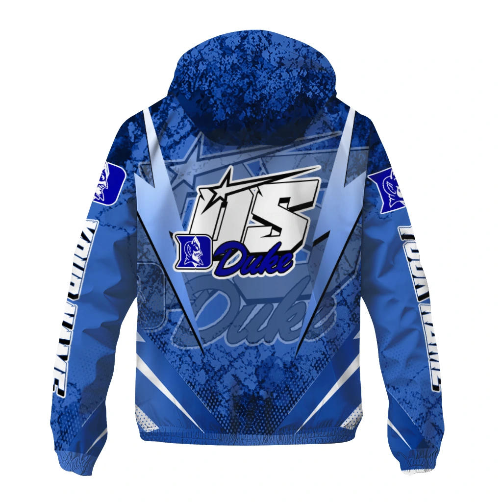 customized duke blue devils us rock star blue windbreaker jacket fashion forward customized duke blue devils us rock star blue windbreaker jacket fashion forward