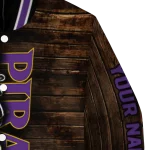 customized east carolina pirates flag wood brown varsity jacket best selling