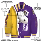 customized east carolina pirates snoopy head purple varsity jacket best selling