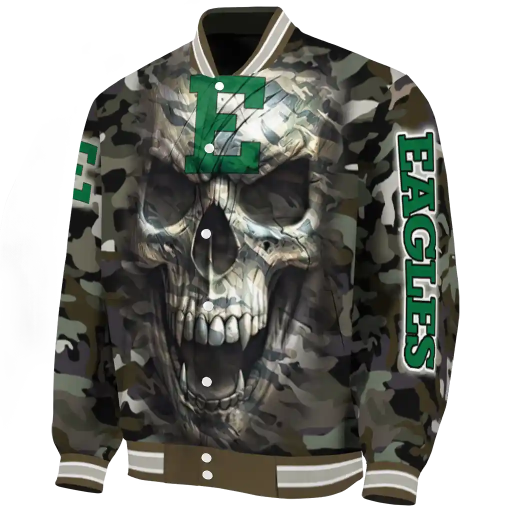 customized eastern michigan eagles camouflage skull camouflage varsity jacket best selling customized eastern michigan eagles camouflage skull camouflage varsity jacket best selling