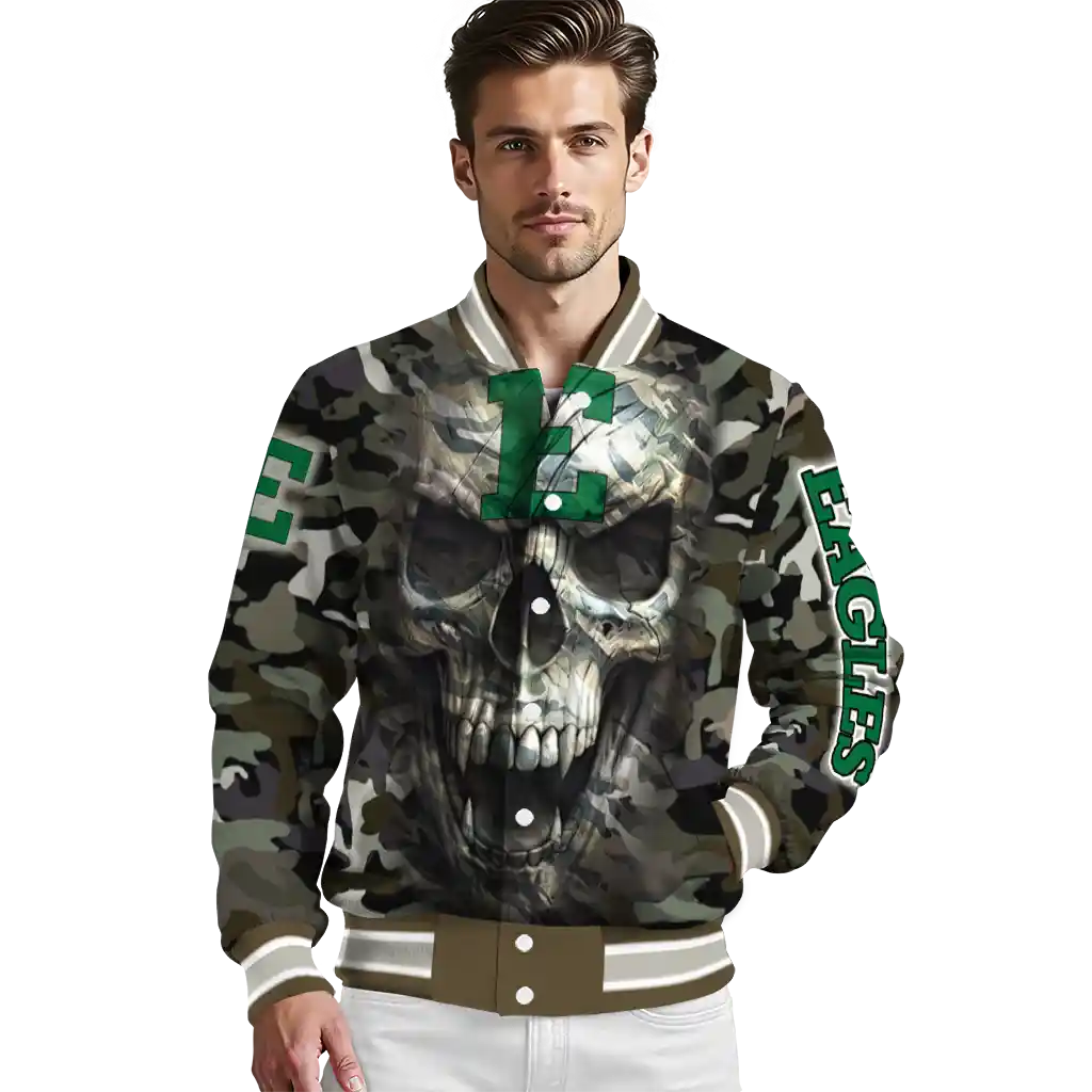 customized eastern michigan eagles camouflage skull camouflage varsity jacket high quality customized eastern michigan eagles camouflage skull camouflage varsity jacket high quality