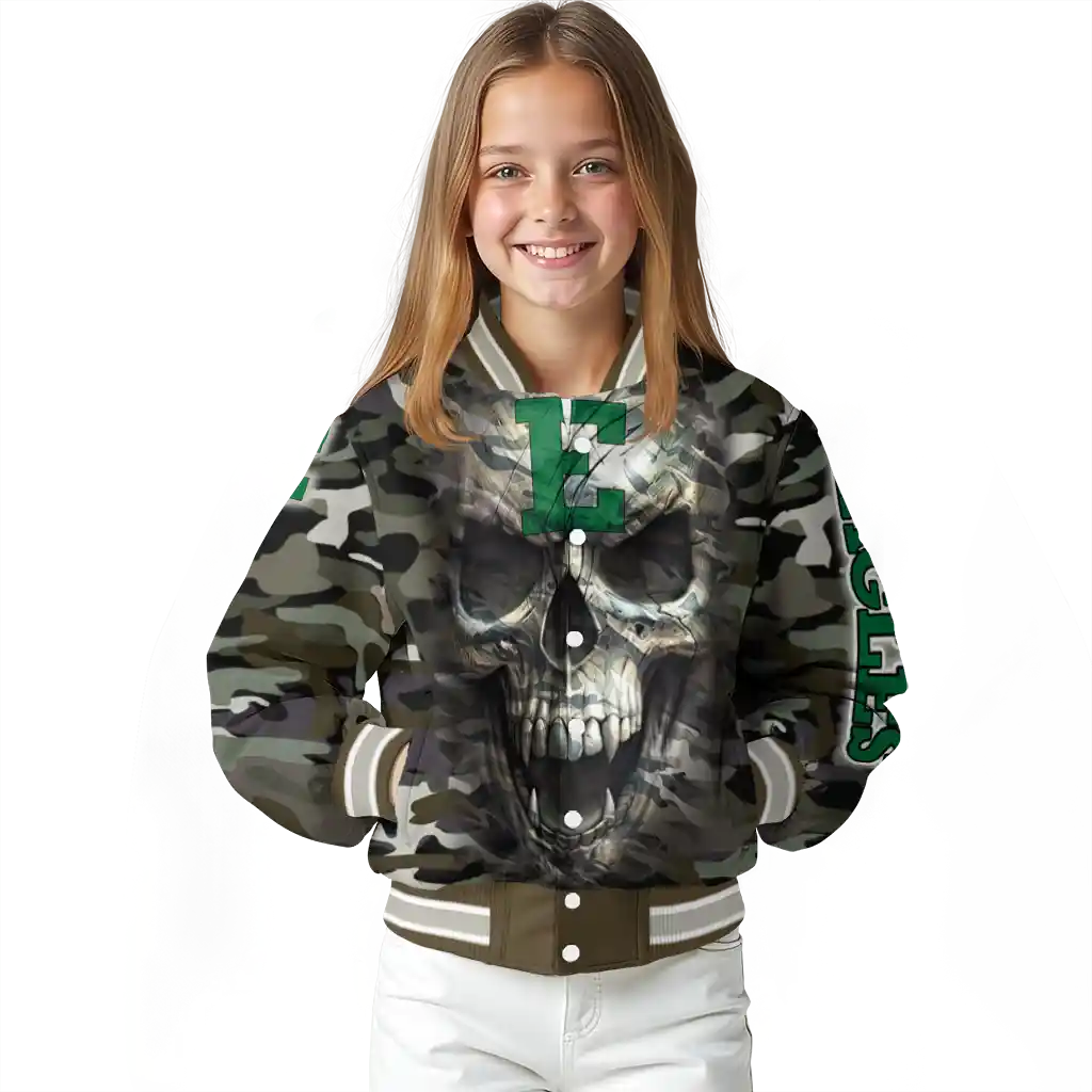 customized eastern michigan eagles camouflage skull camouflage varsity jacket top rated customized eastern michigan eagles camouflage skull camouflage varsity jacket top rated