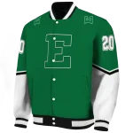 customized eastern michigan eagles chevron style green varsity jacket best selling