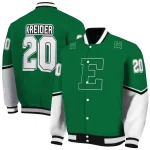 customized eastern michigan eagles chevron style green varsity jacket best selling