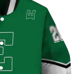 customized eastern michigan eagles chevron style green varsity jacket best selling