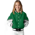 customized eastern michigan eagles chevron style green varsity jacket best selling