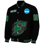 customized eastern michigan eagles claw shred black varsity jacket best selling