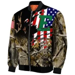 customized eastern michigan eagles patriot deer camouflage bomber jacket best selling