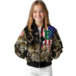 customized eastern michigan eagles patriot deer camouflage bomber jacket best selling