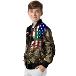 customized eastern michigan eagles patriot deer camouflage bomber jacket best selling