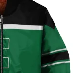 customized eastern michigan eagles stripe statement green black bomber jacket best selling