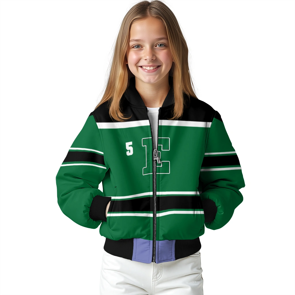 customized eastern michigan eagles stripe statement green black bomber jacket top rated customized eastern michigan eagles stripe statement green black bomber jacket top rated