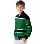 customized eastern michigan eagles stripe statement green black bomber jacket best selling