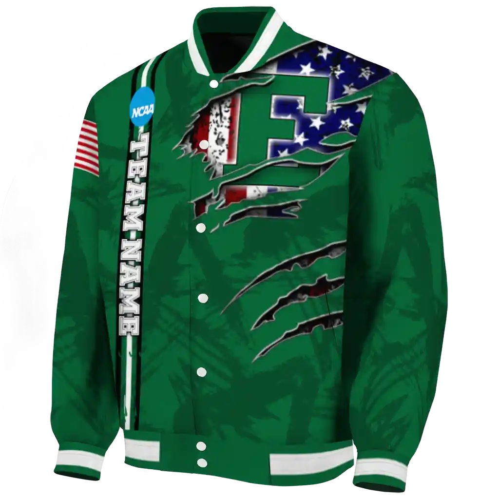 customized eastern michigan eagles usa flag claws green varsity jacket best selling customized eastern michigan eagles usa flag claws green varsity jacket best selling